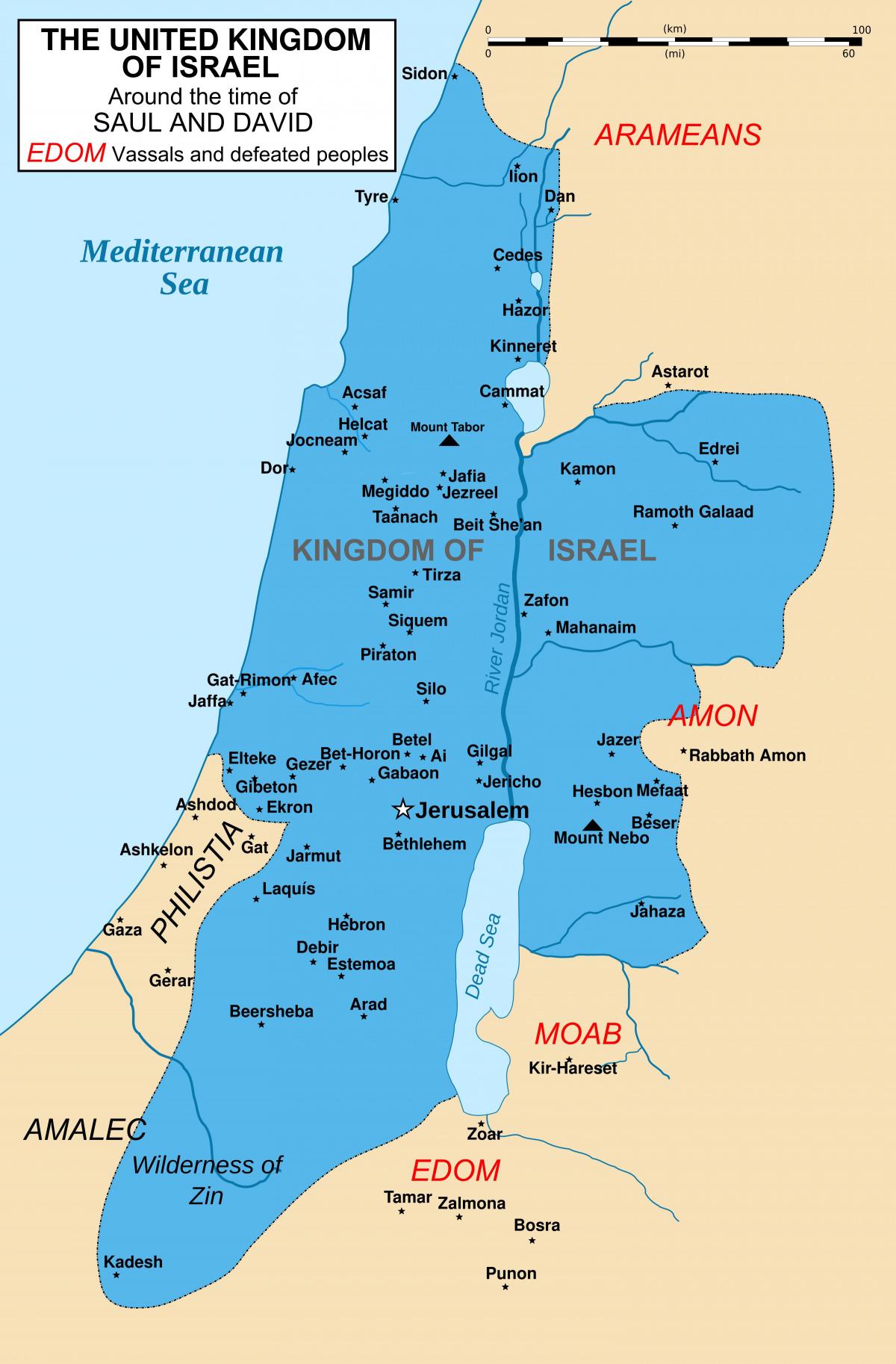 Historical map of Israel
