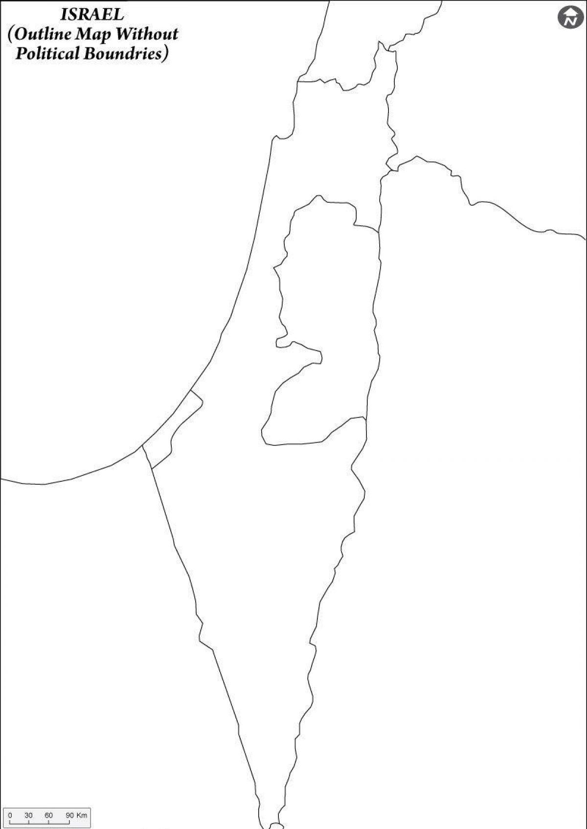 Empty Israel map