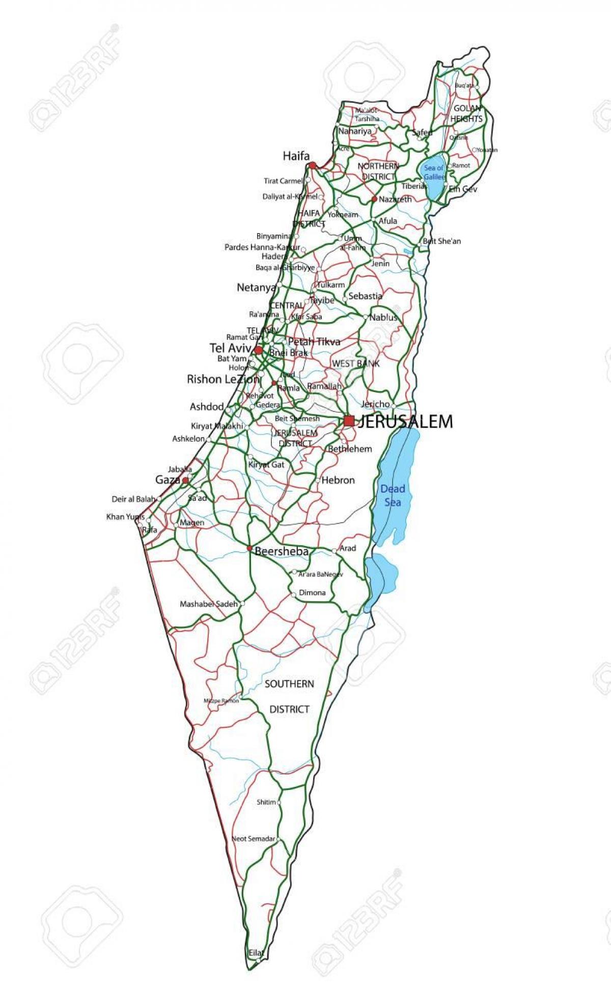 Motorway map of Israel