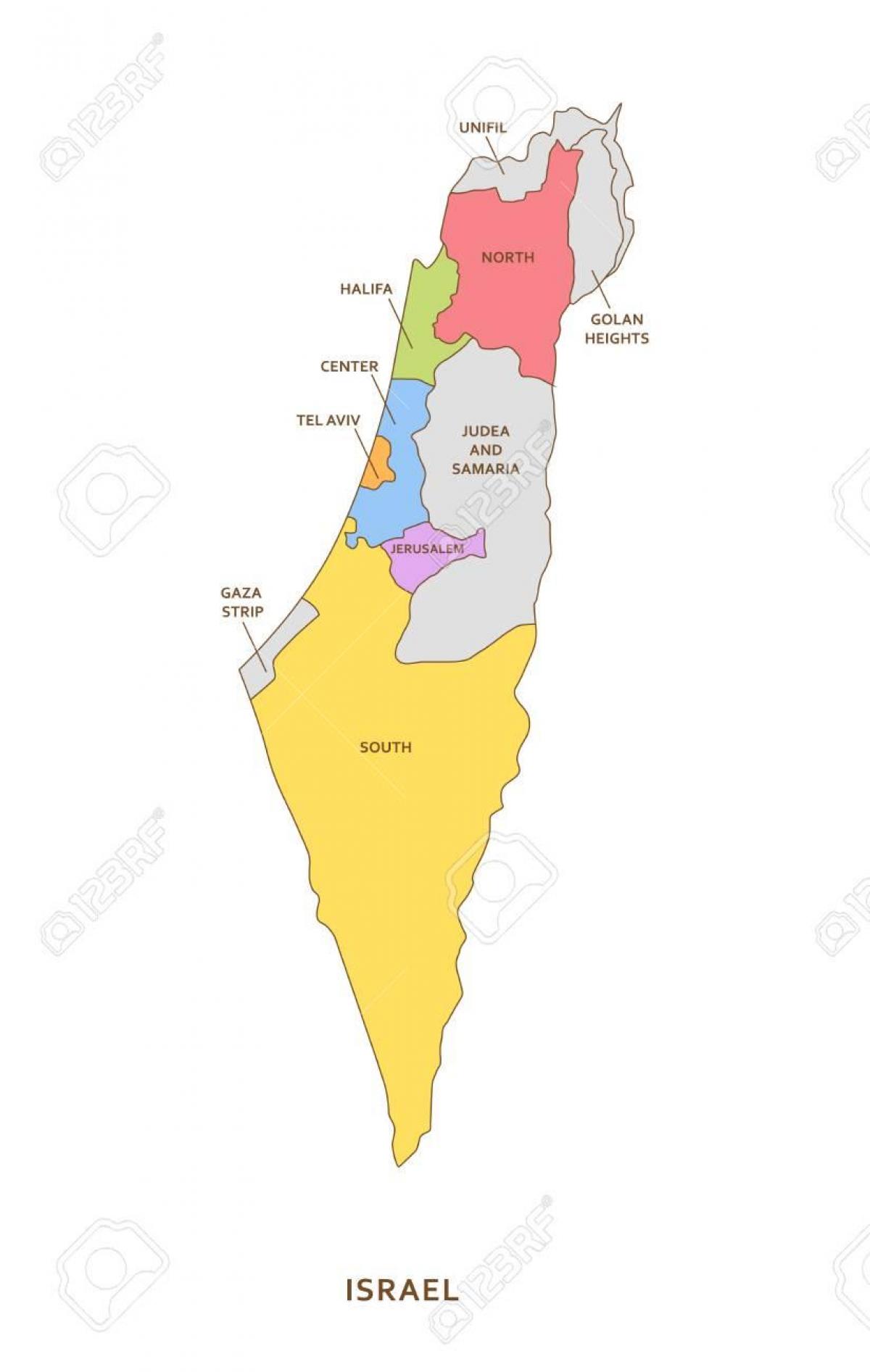 Israel areas map