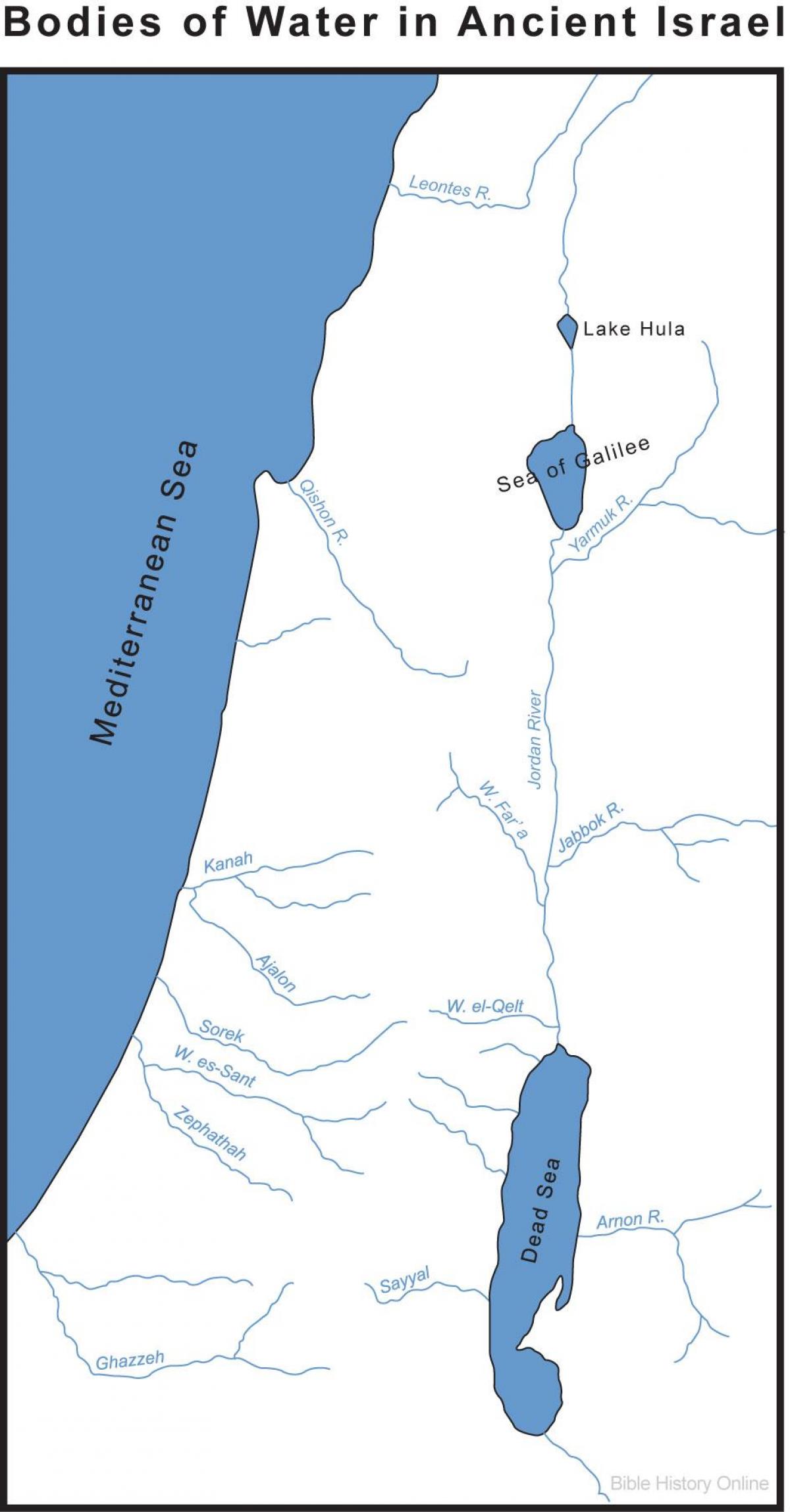 Rivers in Israel map